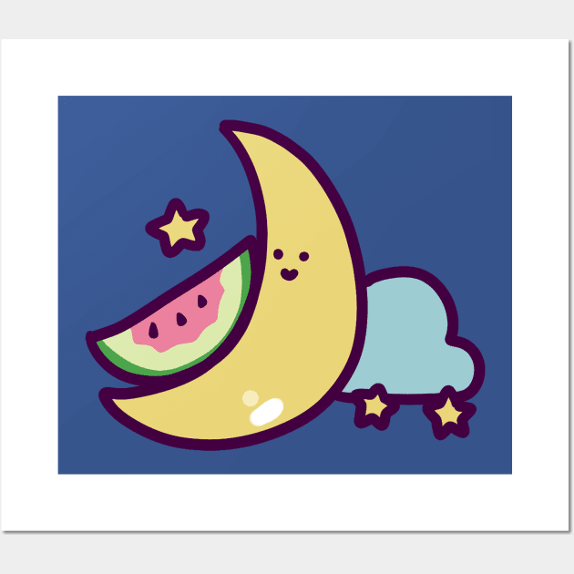 Watermelon Moon Wall Art by saradaboru